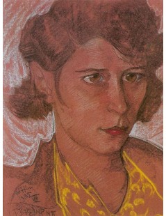 Tytuł: Portret Józefiny Konińskiej, Autor: Stanisław Witkacy