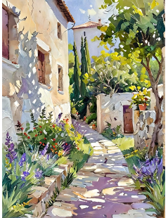 Tytuł: Śródziemnomorski ogród, Autor: 