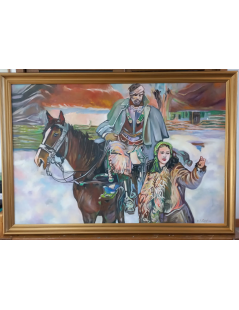 Tytuł: Kossak, Ranny Kirasjer, reprodukcja, Autor: Wojciech Kossak