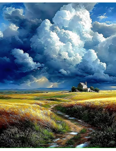 Tytuł: Domek na prerii i burzowe chmury, Autor: 